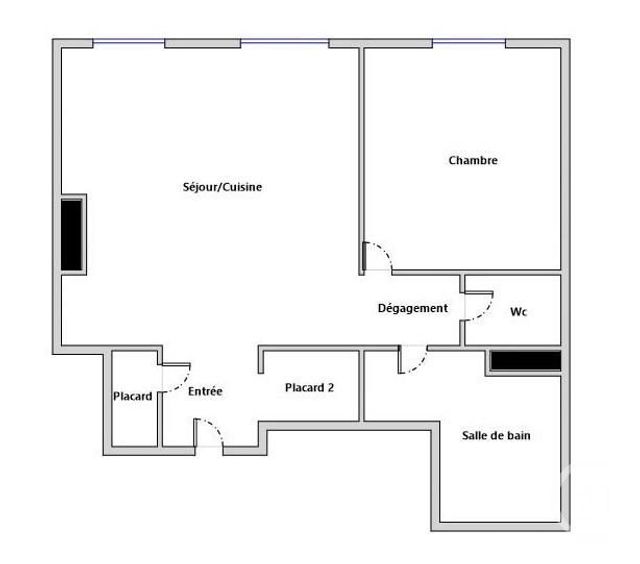 Afficher la photo en grand Appartement F2 à vendre - 2 pièces - 44.5 m2 - PARIS - 75018 - ILE-DE-FRANCE - Century 21 Sorim