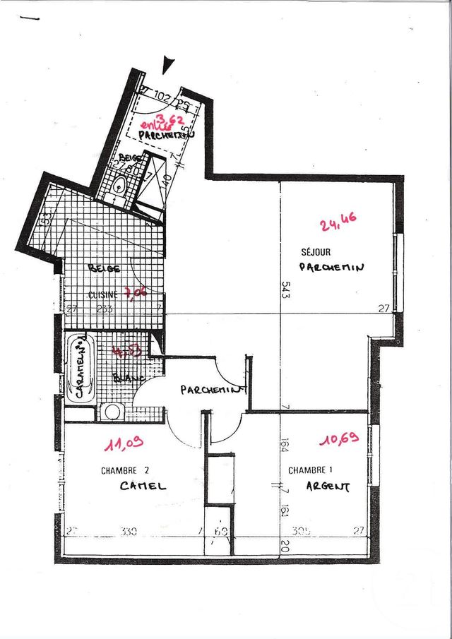 Appartement F3 à vendre - 3 pièces - 67.0 m2 - PARIS - 75018 - ILE-DE-FRANCE - Century 21 Sorim