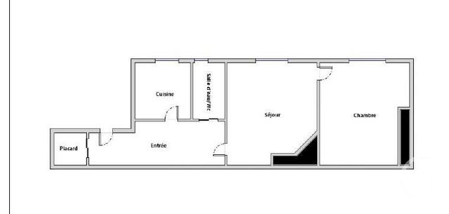 Appartement F2 à vendre - 2 pièces - 35.06 m2 - PARIS - 75018 - ILE-DE-FRANCE - Century 21 Sorim