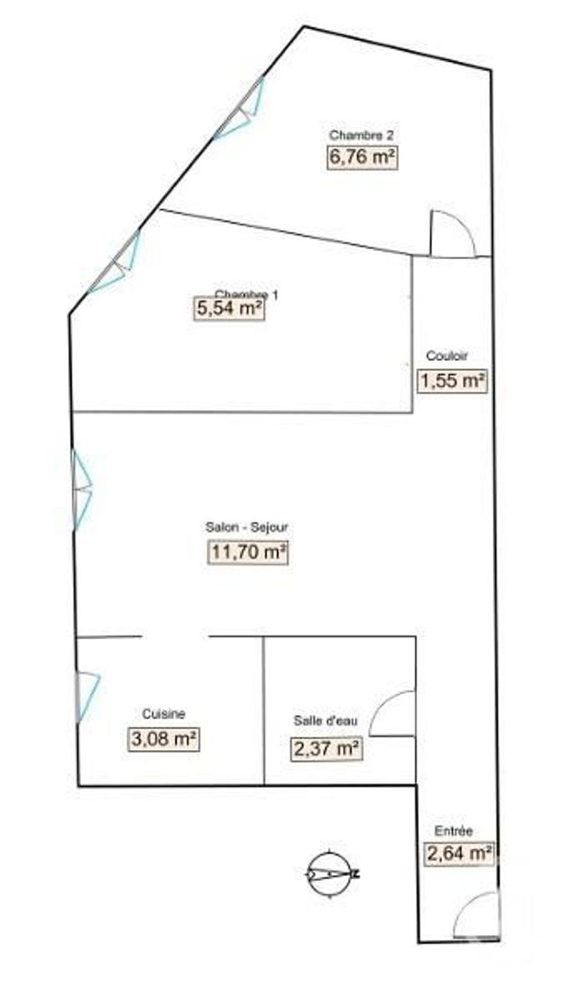 Appartement F2 à vendre - 2 pièces - 35.0 m2 - PARIS - 75018 - ILE-DE-FRANCE - Century 21 Sorim