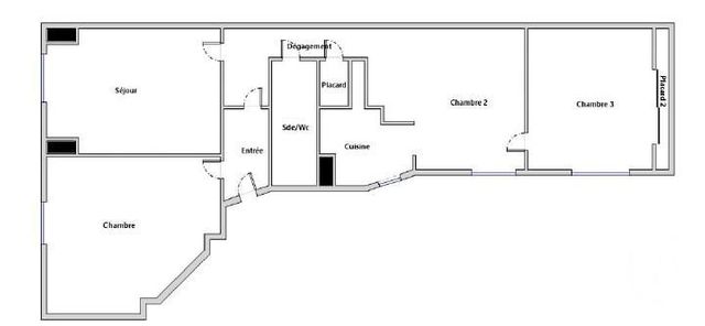 Appartement F4 à vendre - 4 pièces - 59.0 m2 - PARIS - 75018 - ILE-DE-FRANCE - Century 21 Sorim