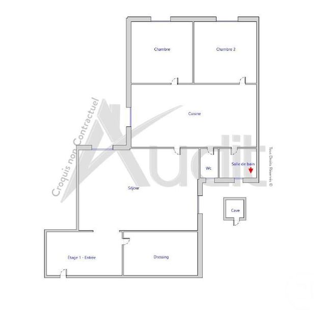 Appartement F3 à vendre - 3 pièces - 83.23 m2 - PARIS - 75018 - ILE-DE-FRANCE - Century 21 Sorim