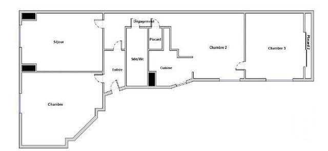 Appartement F3 à vendre - 3 pièces - 59.0 m2 - PARIS - 75018 - ILE-DE-FRANCE - Century 21 Sorim