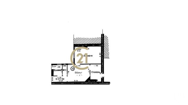 Appartement F2 à vendre - 2 pièces - 36.0 m2 - PARIS - 75018 - ILE-DE-FRANCE - Century 21 Sorim