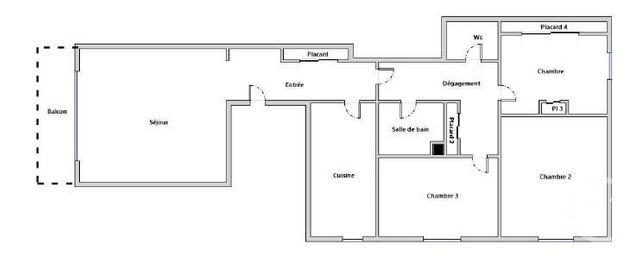 Appartement F4 à vendre - 4 pièces - 80.0 m2 - PARIS - 75018 - ILE-DE-FRANCE - Century 21 Sorim